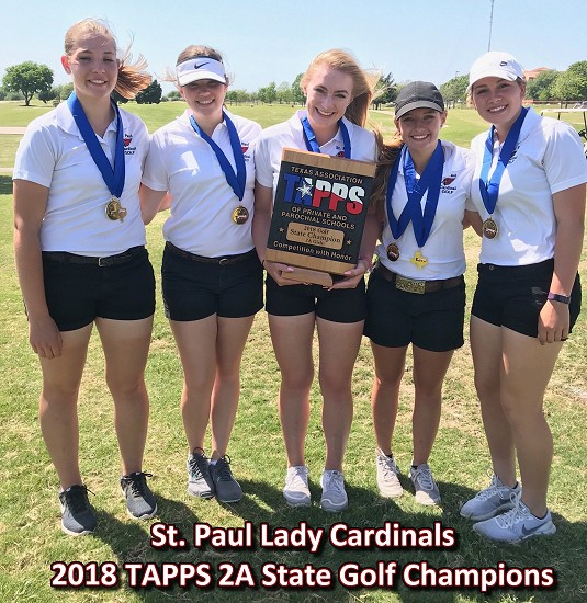 St. Paul Lady Cardinals - 2018 TAPPS 2A Golf